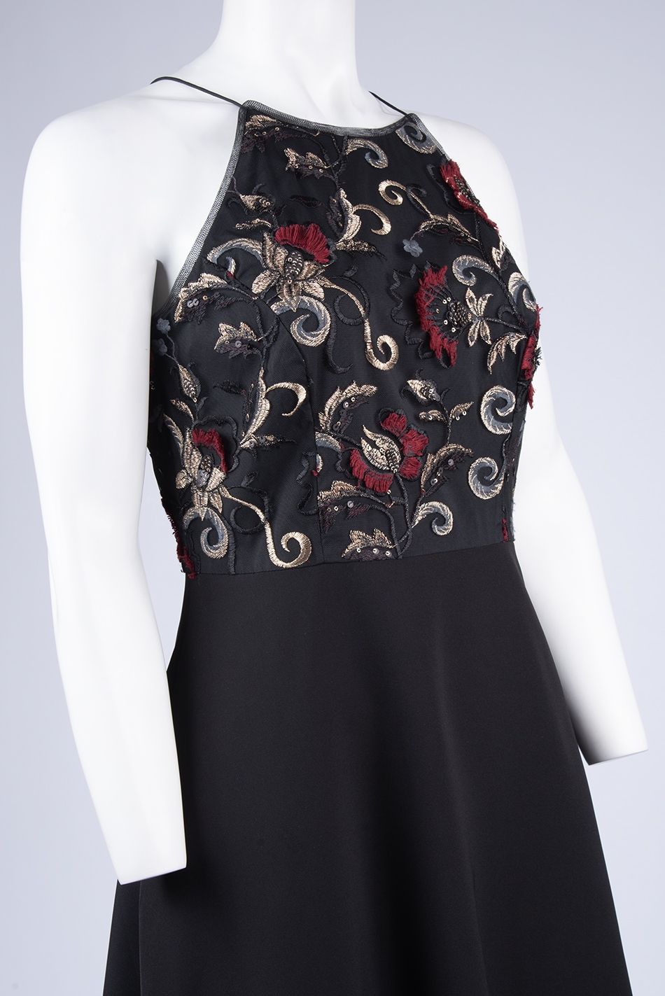 Aidan by Aidan Mattox Floral Embroidered Dress