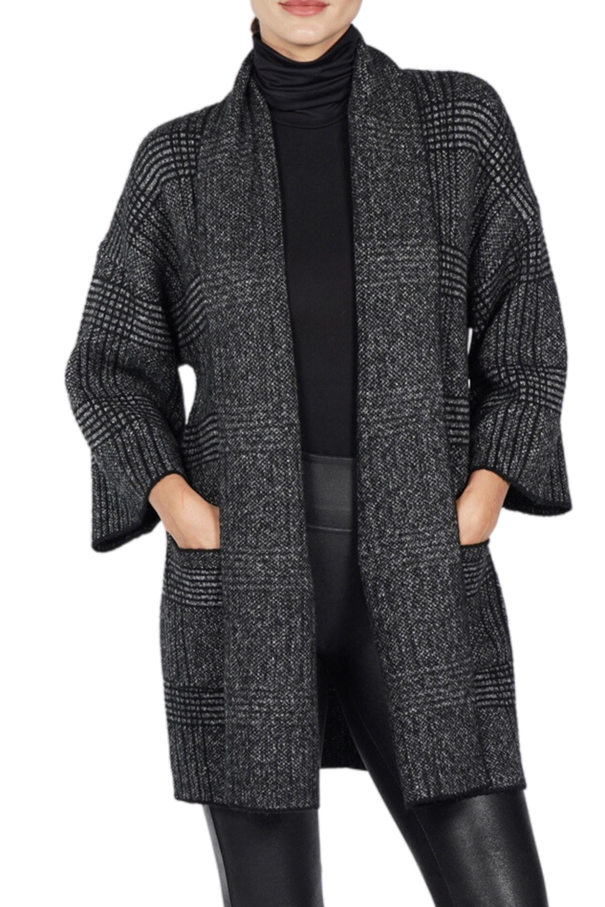 Cardigan Jacket 3 4 Sleeve Open Front Sweater Love Token