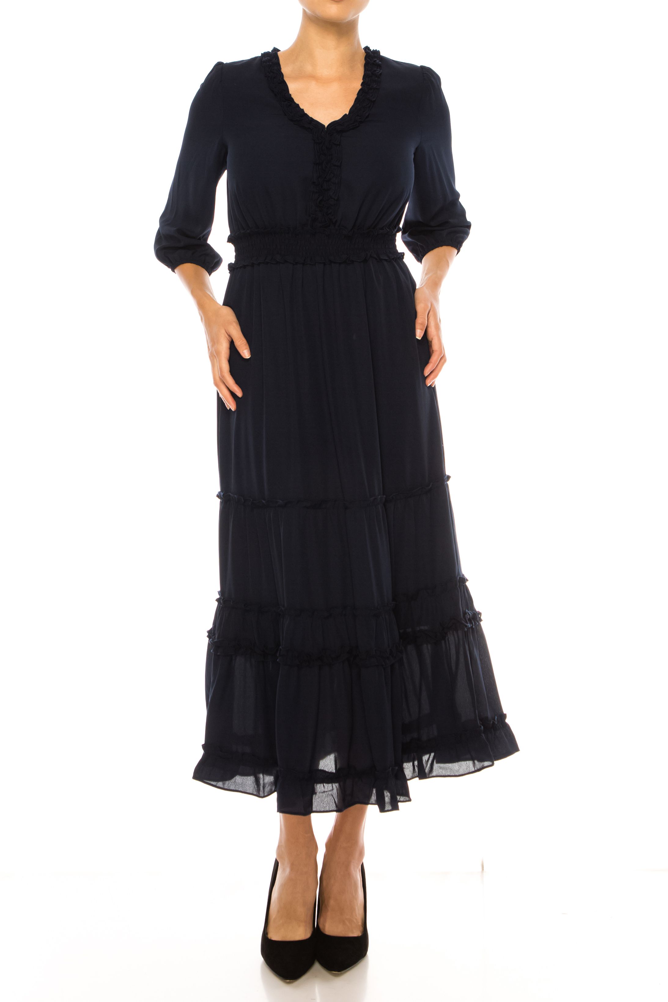 Tiered Dress Smocked Maxi Dress Nicole Miller Wholesale Clothing Vendors