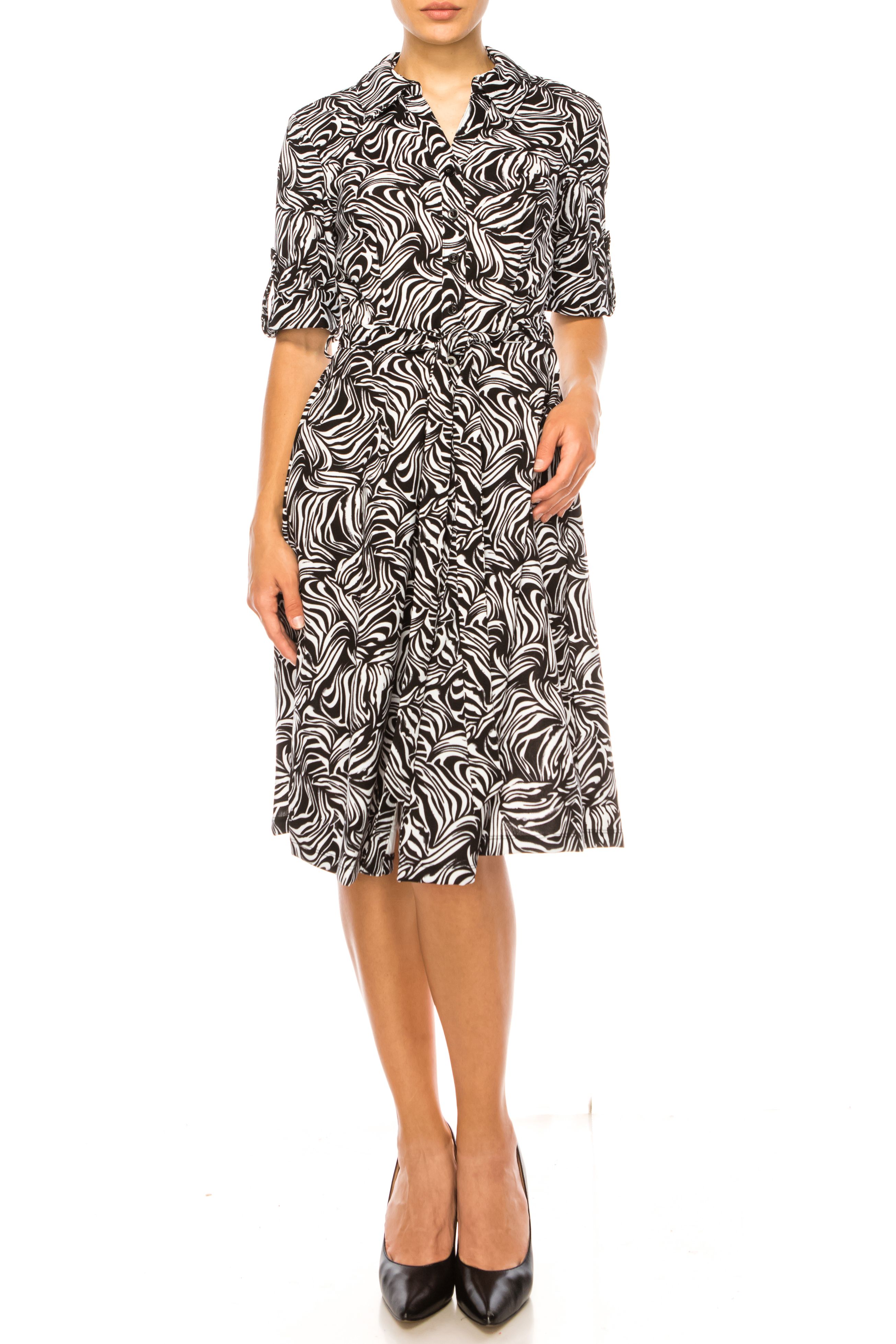 Shelby and palmer black and white dress top